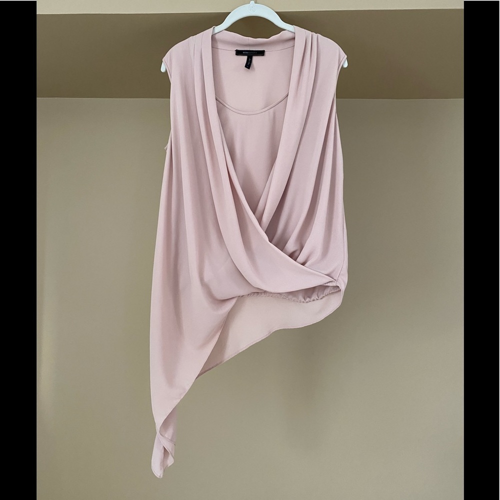 BCBG Sleeveless Draped Top